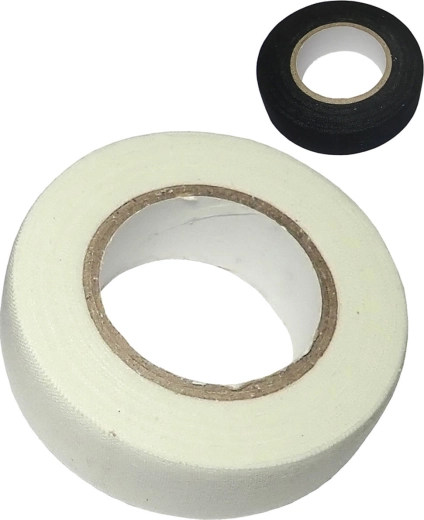 Sportslig tekstiltape til hockeykølle 2 cm x 10 m (sort/hvid) - 1 stk.