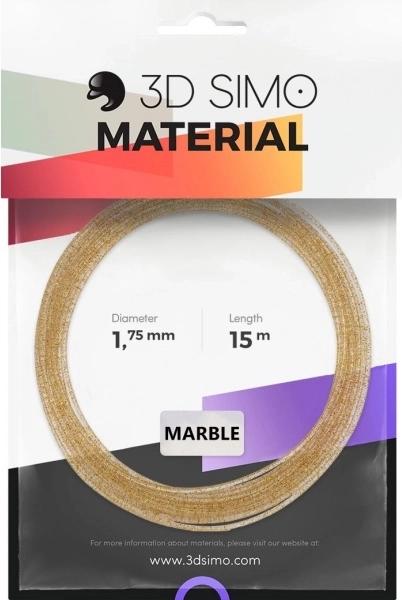 filament marble pro 3d-penne og 3d-print – guld, 1,75 mm, 15 m