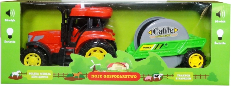 Traktor med trailer og polsk lydmodul – Mit Landbrug