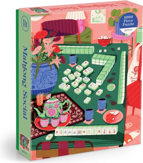 Galison-puslespil Mahjong Social med 1000 brikker
