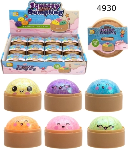 Bao-klemmeboller med glimmer 5 cm