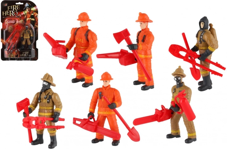plastfigur brandmand 10 cm med tilbehør