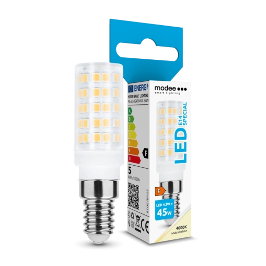 Modee Lighting LED keramisk pære E14 4,3 W 4000K 360°