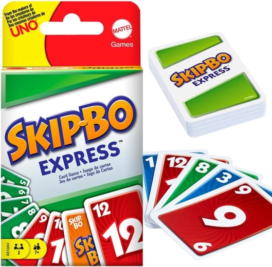 Mattel Skip-Bo Express – hurtigt strategisk kortspil