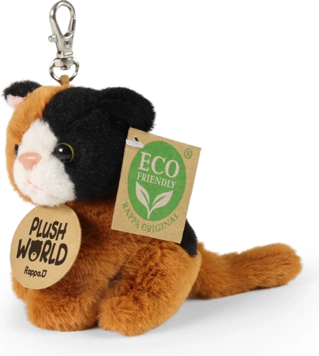 Plys-nøglering kat ECO-FRIENDLY Plush World 9 cm