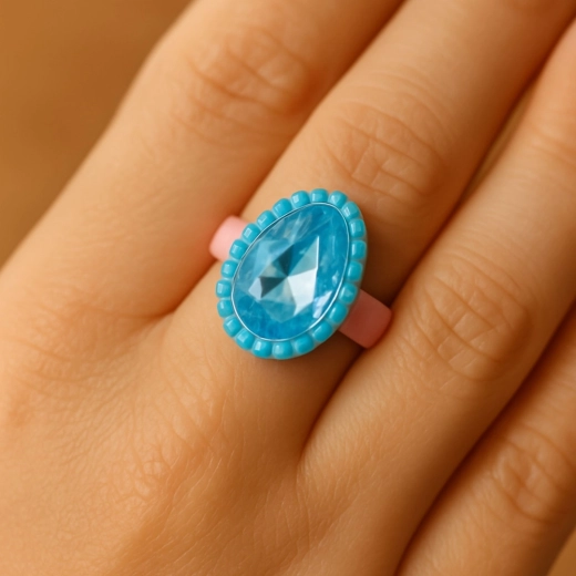 Glitrende sten og klare farver