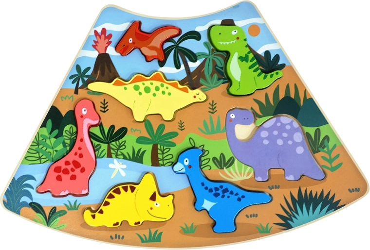 2Kids Toys træindlægningspuslespil med dinosaurer