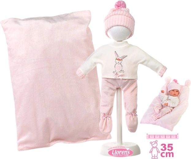 Llorens tøj til babydukke New Born 35–36 cm med tilbehør