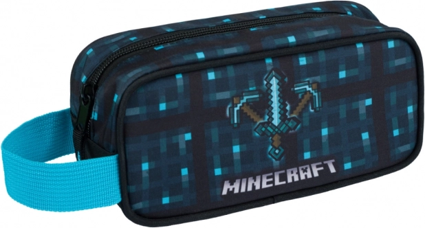 Minecraft penalhus blå økse og sværd