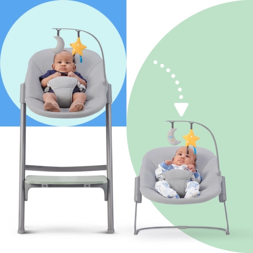 Babyskråstol med legetøj til underholdning og finmotorik