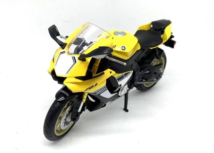 MSZ modelmotorcykel Yamaha YZF-R1 gul 1:12 - 1 stk.