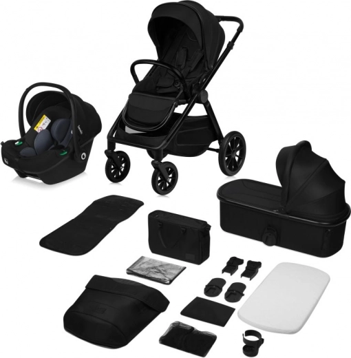 Lionelo kombivogn Layla 3-i-1 sort Onyx
