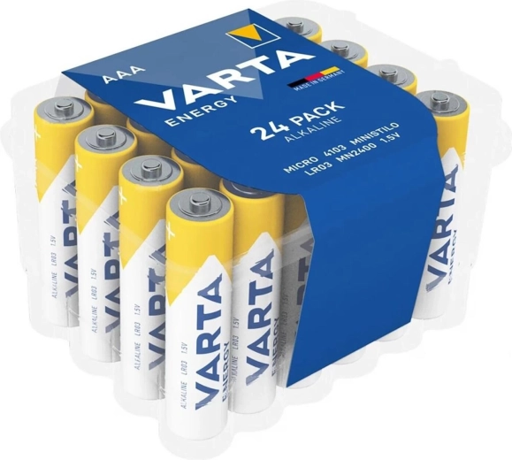 Alkaliske AAA-mikrobatterier Varta 24 stk