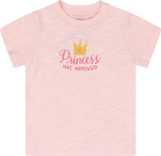 Dirkje pige T-shirt i lyserød med korte ærmer