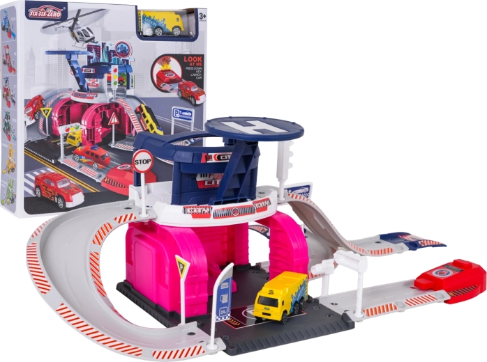 Bygarage med parkeringsplads og affyringsrampe