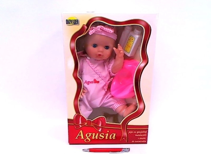 Dukke Agusia drikker og tisser, 48 cm