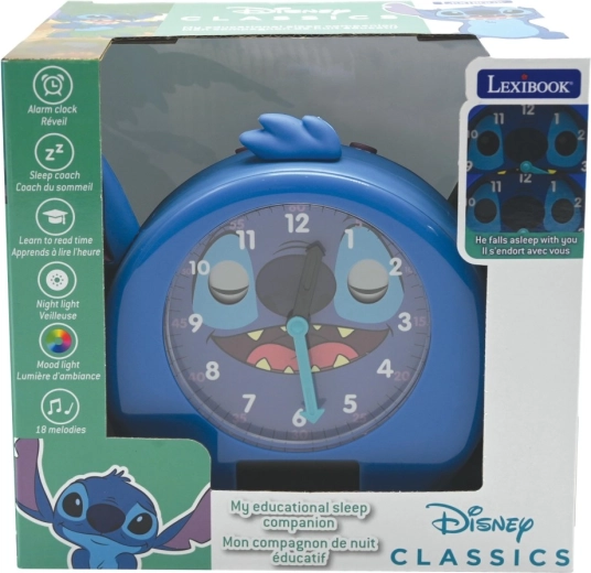 Lexibook læringsvækkeur Stitch med natlys