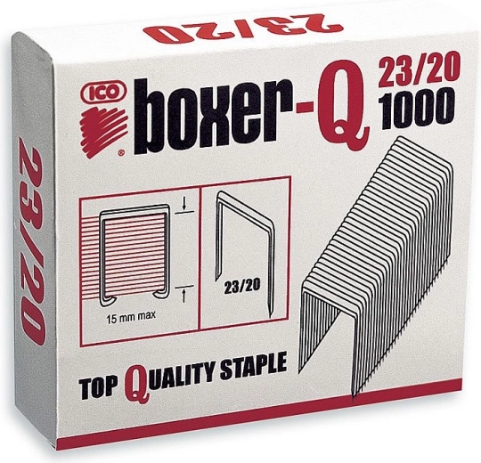 Hæfteklammer BOXER‑Q 23/20, 1000 stk.
