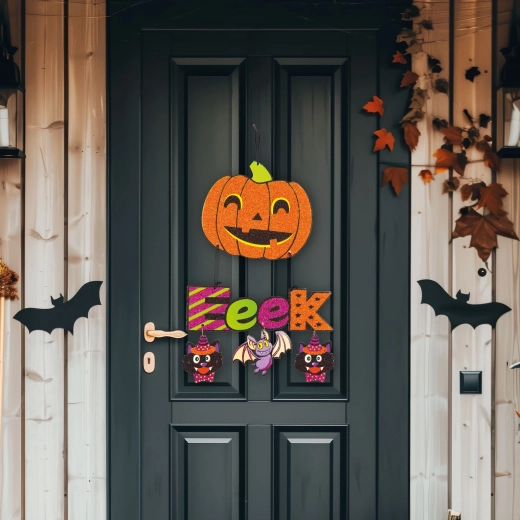 Hængende Halloween-dekoration i form af et græskar 45 × 23 cm