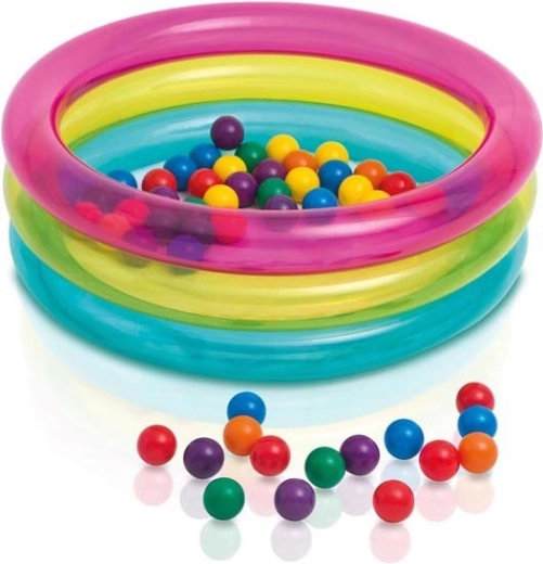 Oppustelig kravlegård med bolde 86 × 25 cm INTEX