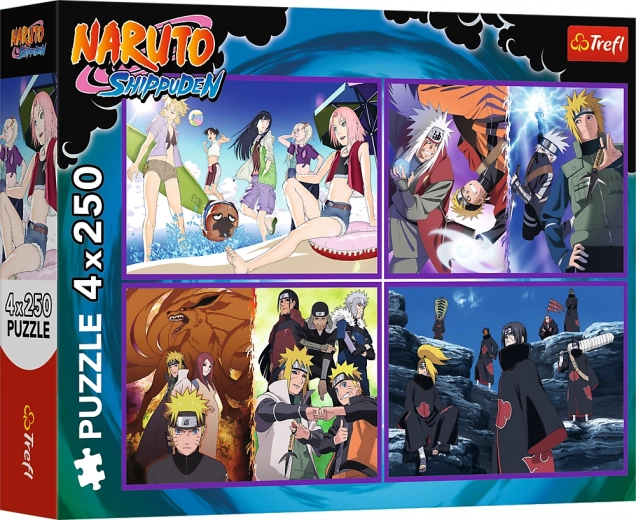 Trefl Puslespil Naruto Shippuden: Naruto Uzumakis Eventyr 4x250 brikker