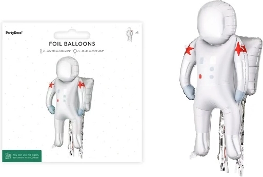 Folieballon Astronaut 45 × 81 cm (mix af motiver)