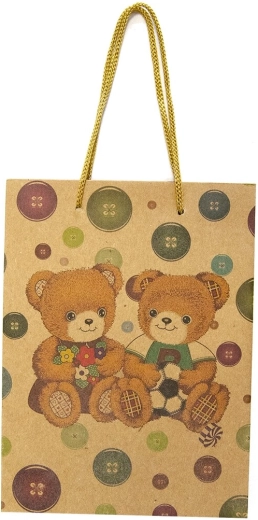 Gavepose med bamsemotiv 15 × 6 × 20 cm