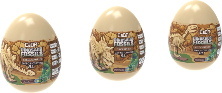 Tre dinosaurer i én kollektion