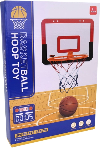 Børne-basketballsæt med kurv, bold og pumpe 40 × 26 cm