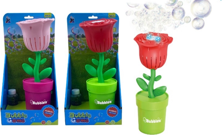 Sæbeboblemaskine i roseform 29 cm (flere varianter)