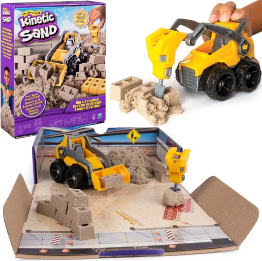 Spin Master Kinetic Sand bygge-sandkasse med læssemaskine 545 g