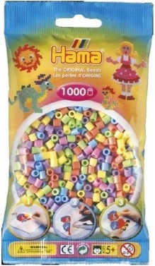 Strygeperler Hama MIDI pastel farver 1000 stk