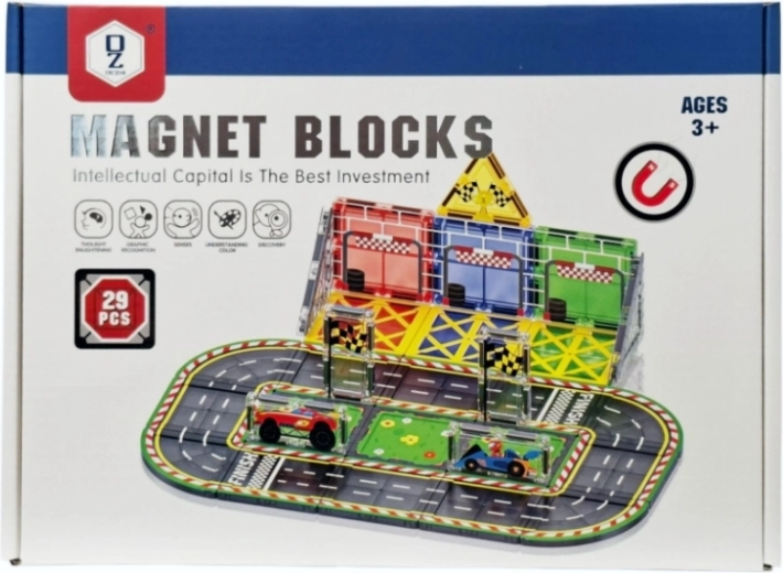 Magnetiske byggeklodser – racerbane - 1 stk.
