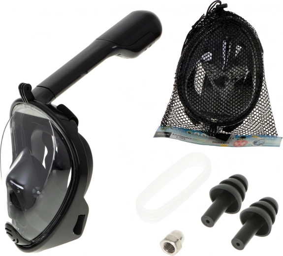 Fuldmaske til snorkling L/XL sort