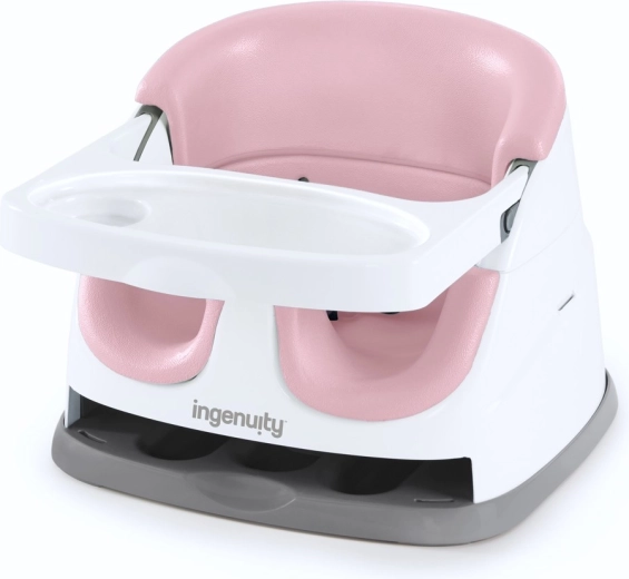 Ingenuity spisebooster 2-i-1 Baby Base Peony, 6 m+ op til 22 kg