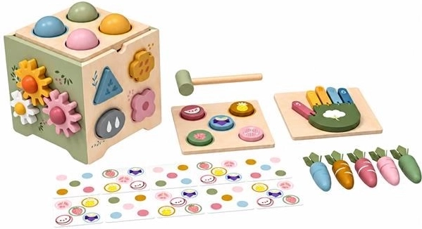 Montessori aktivitetscenter i træ fra Baby Mix