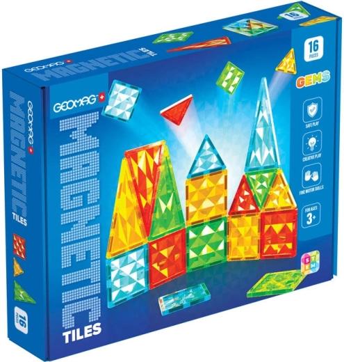 Geomag Gems magnetiske fliser 16 stk.
