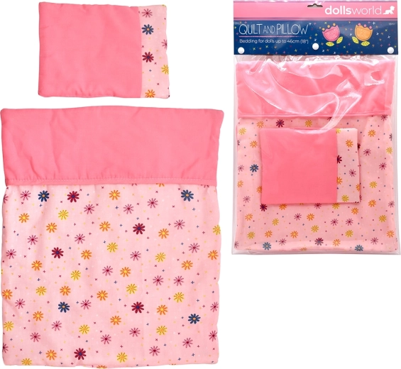 Dolls World dyne og pude til dukker 46 cm