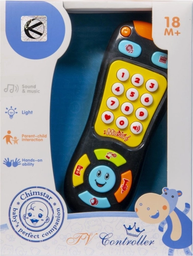Interaktiv fjernbetjening til baby/småbarn, sort