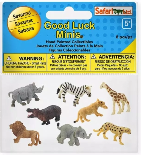 Safari Ltd. Good Luck Minis – savannens dyr (8 stk.)