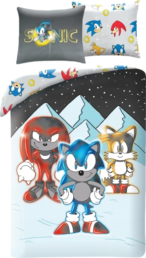 Sengesæt til børn Sonic Friends i mikrofiber