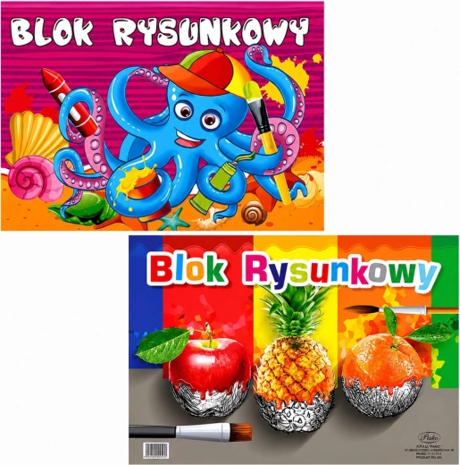 Hvid tegneblok A3 19 ark 80 g PROTOS