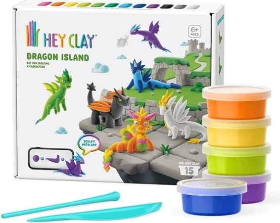 HeyClay drageø – kreativt modellervoks-sæt