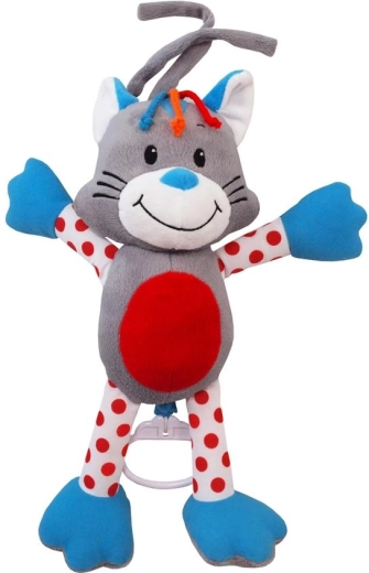 Plysset kat med spilledåse BABY MIX