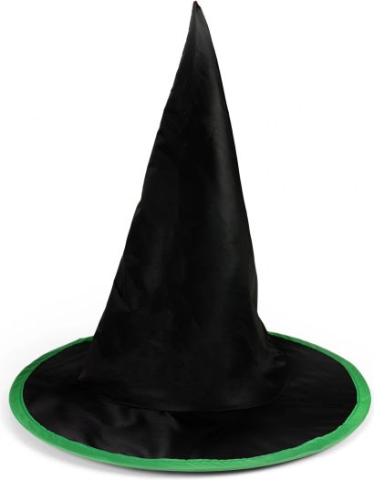 Børneheksehat Halloween sort-grøn