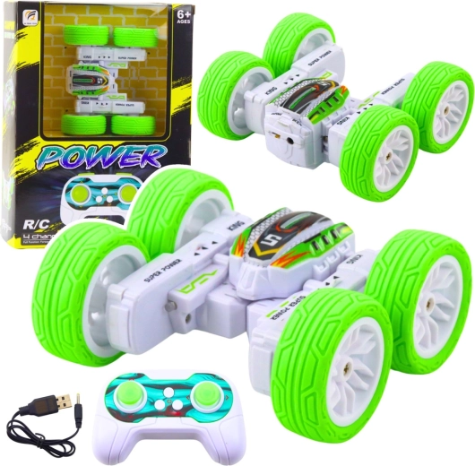 Stunt RC-bil 360° 1:32 grøn