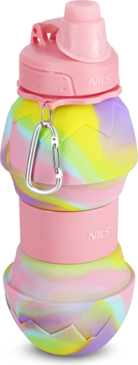 Sammenfoldelig silikoneflaske NILS Camp 700 ml pink