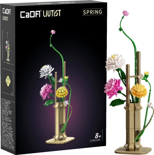 Byggesæt CaDA Floral Art Spring Whispers – blomsterarrangement 53 cm, 637 dele