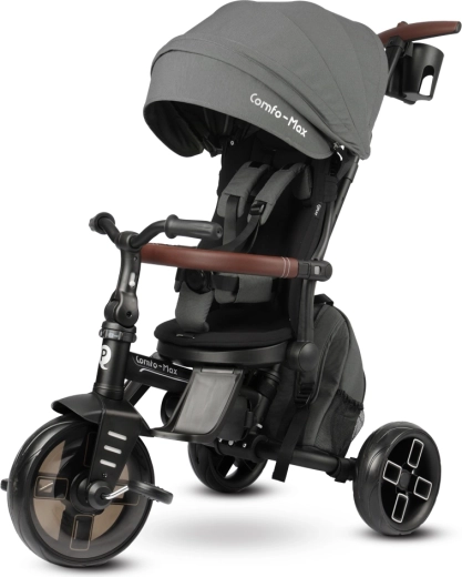 QPLAY trehjulet cykel comfo max 7v1 grå
