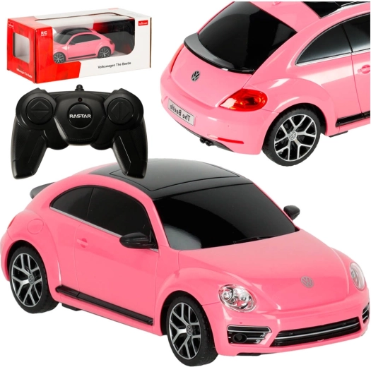 Fjernstyret racerbil Rastar Volkswagen Beetle pink